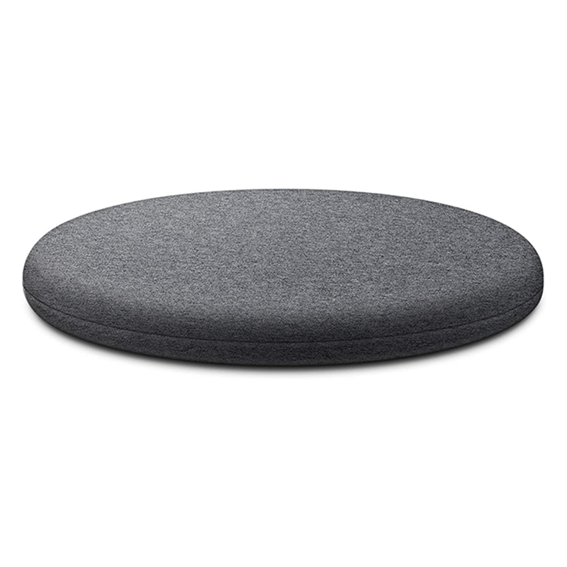 Okrągła poduszka na krzesło z pianki memory, 30 cm, wyjmowana wkładka - ciemnoszara