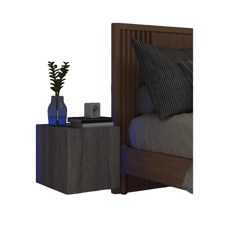 Meble TV VidaXL z podświetleniem LED RGB Szary Sonoma 30,5x35x30 cm