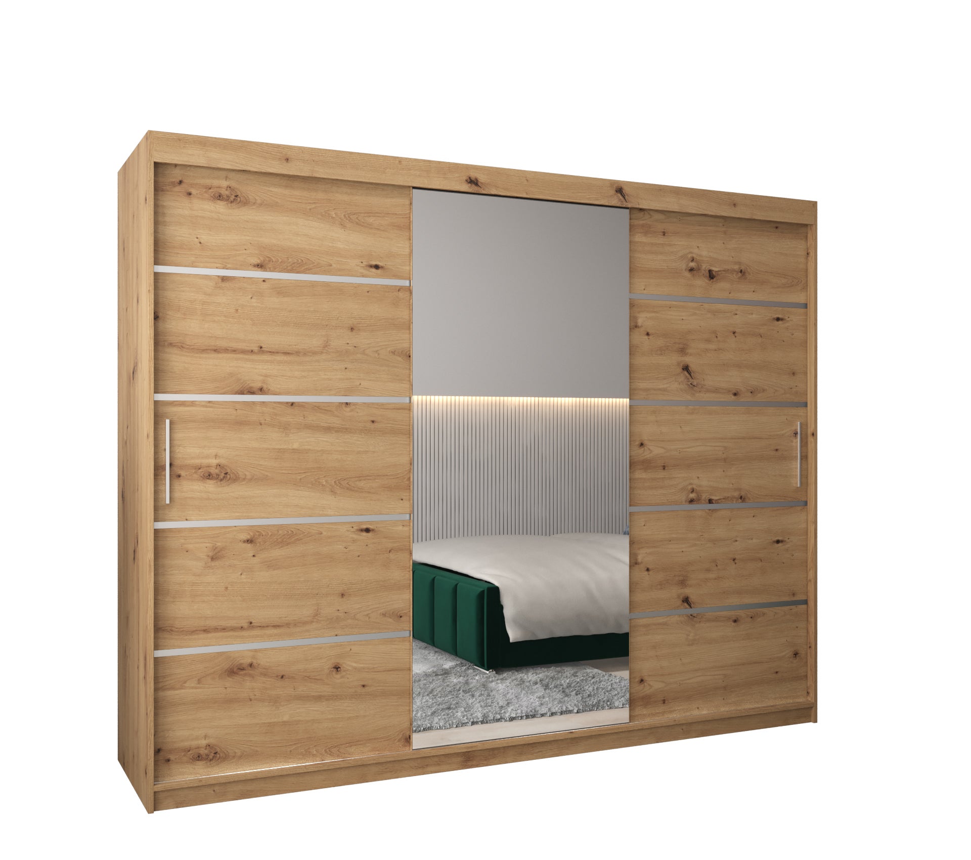 Szafa przesuwna garderoba Verona 2 250 x 62 x 200 cm Artisan - Abiks Meble