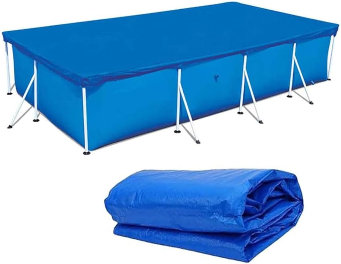 Prostokątne pokrowce na baseny, pokrowce na baseny zewnętrzne, składana osłona ochronna do basenów ramowych o wymiarach 450 x 220 cm