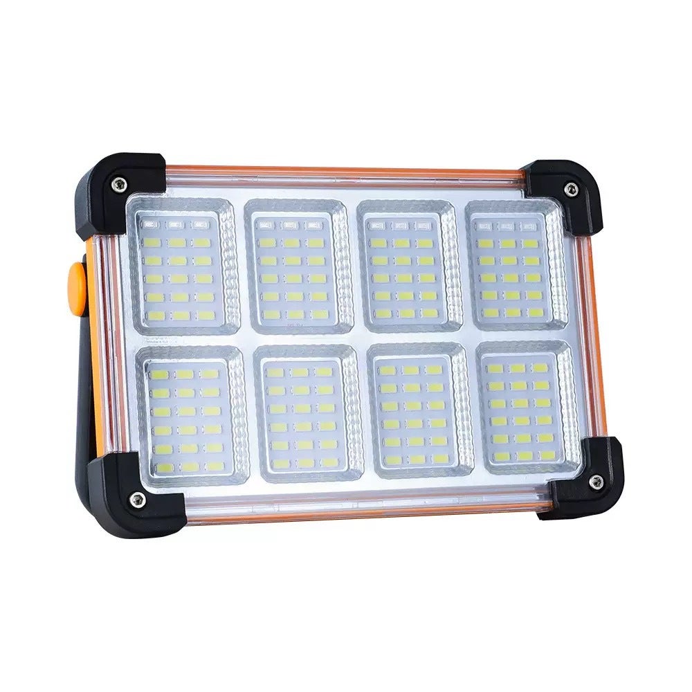 Akumulatorowy reflektor LED 30 W, przenośny, zasilany energią słoneczną, z 4 trybami oświetlenia i baterią 5400 mAh, do garaży i warsztatów.