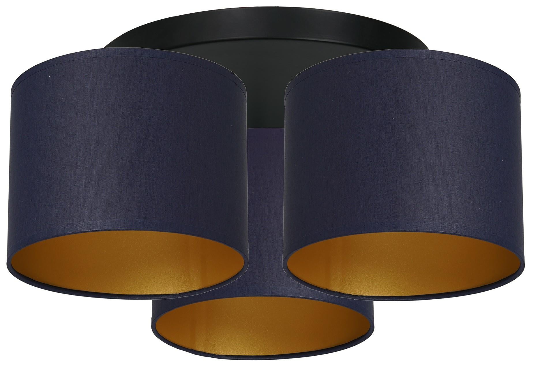 Lampa wisząca Arden czarny mat-granatowy-złota 3xE27x15W metal wym:18x45x45cm IP20 Luminex