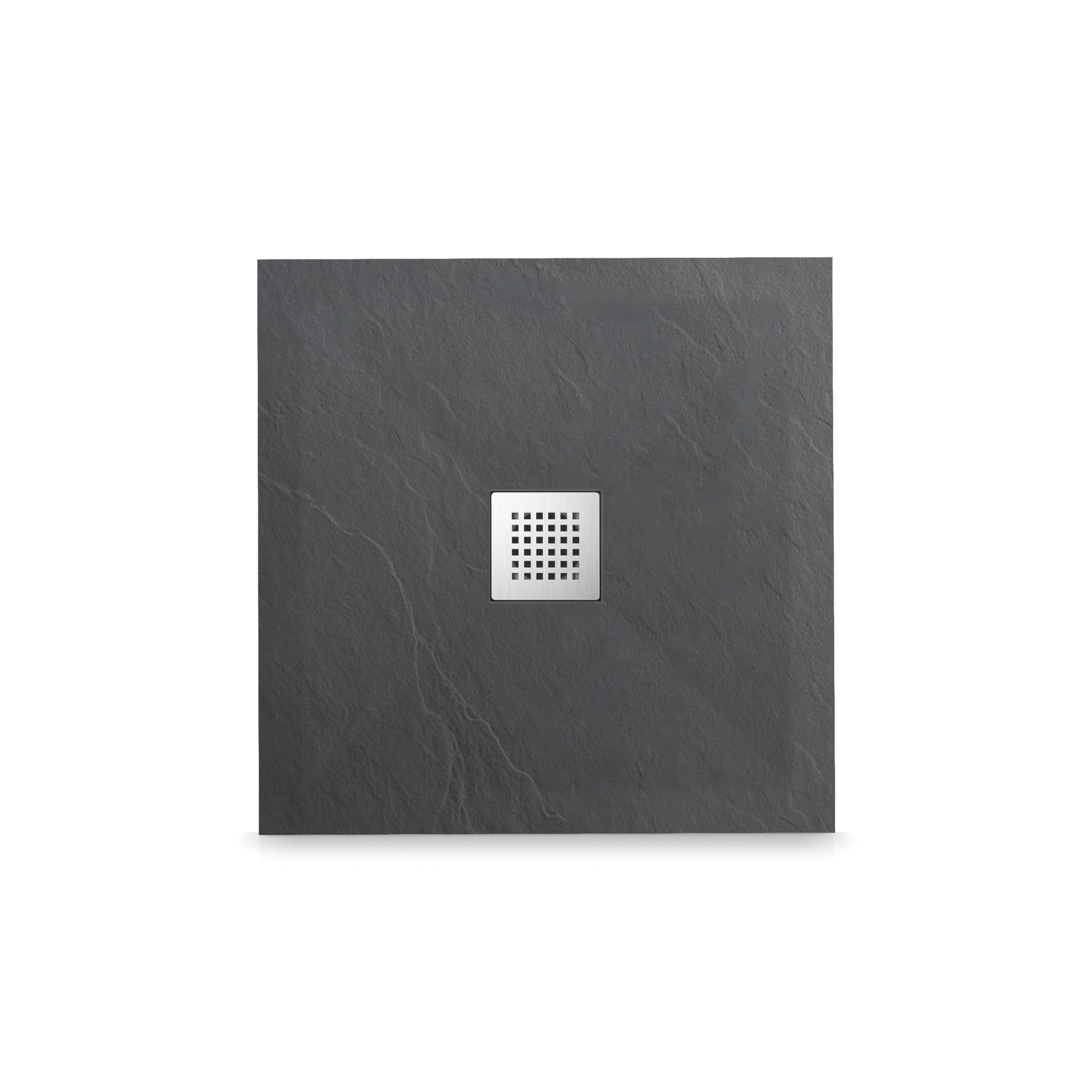 BALNEO Brodzik Prysznicowy płaski kwadratowy 90x90x2,5cm ciemnoszary - Brodzik kompozytowy antypoślizgowy antybakteryjny