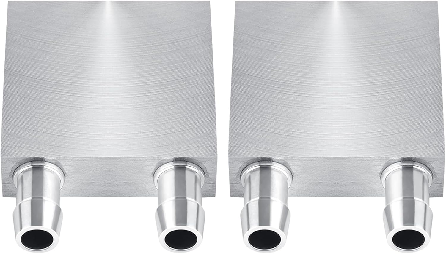 (2 sztuki) 40*40 mm aluminiowy blok chłodzenia wodnego do chłodnicy wodnej, srebrny system radiatora do radiatora procesora