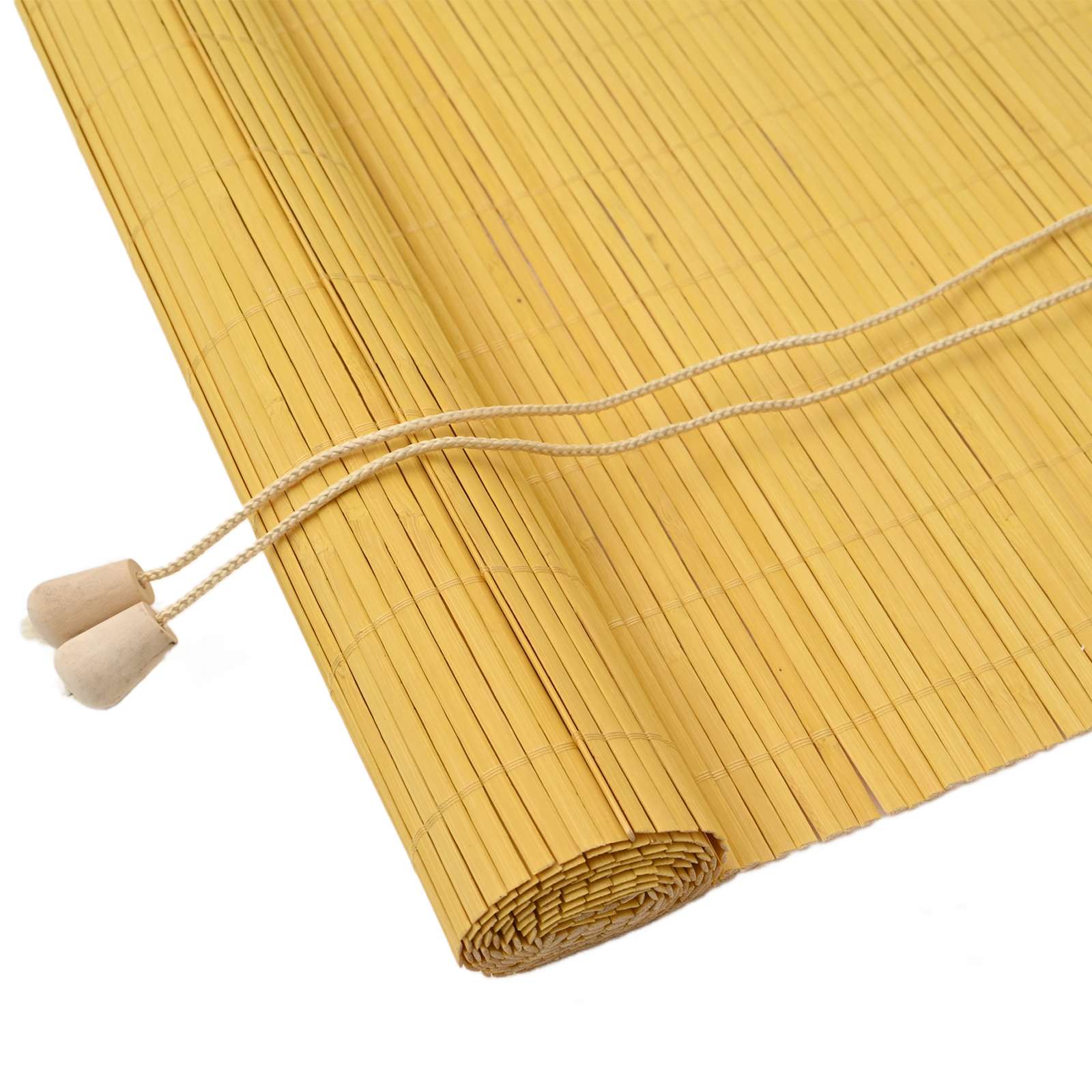 Roleta żółty 140 x 220 cm Bambus