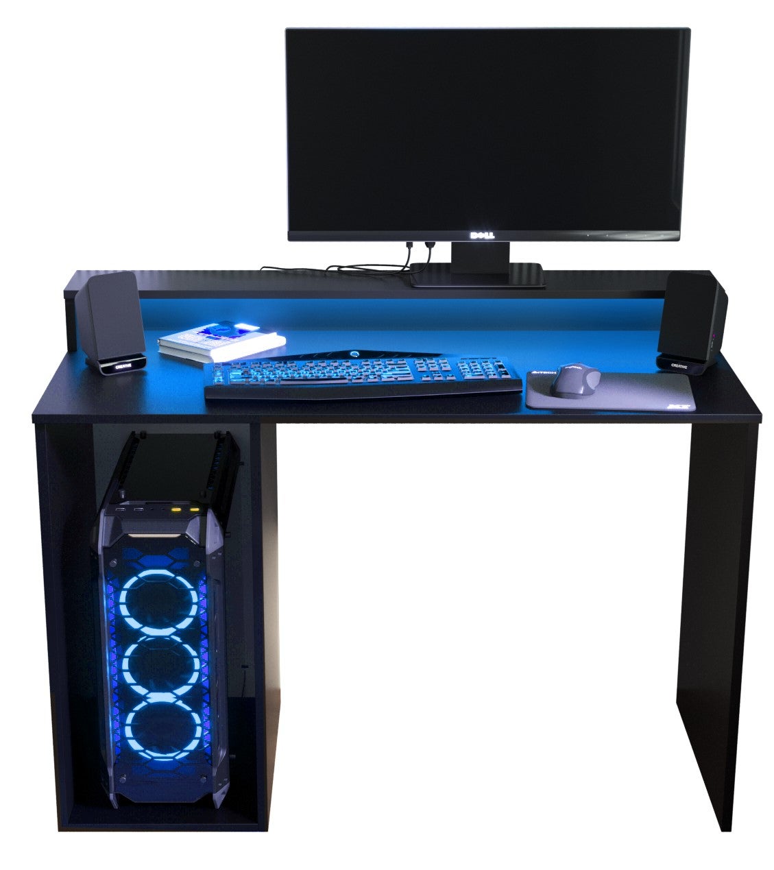 Biurko gamingowe Abiks GAMER 2 czarny + LED