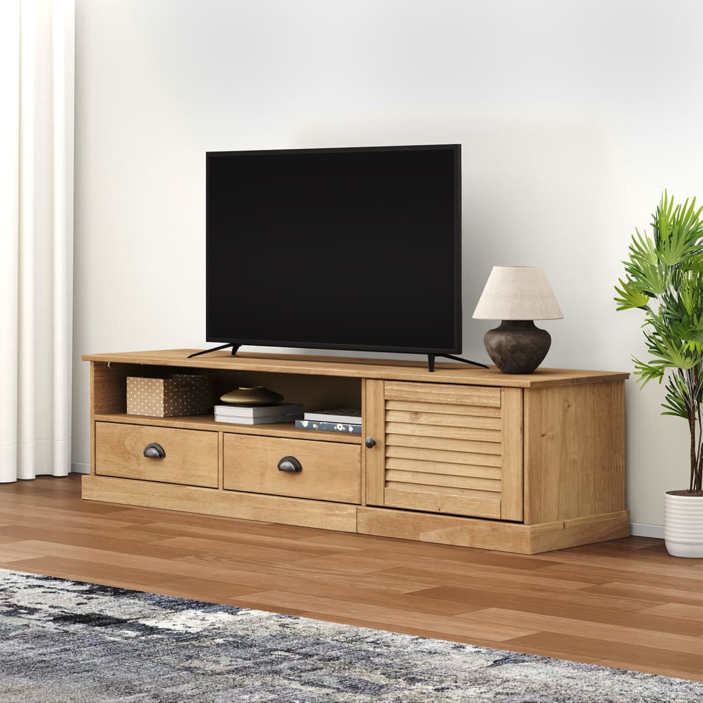 Szafka pod TV VIGO, 156x40x40 cm, lite drewno sosnowe vidaXL