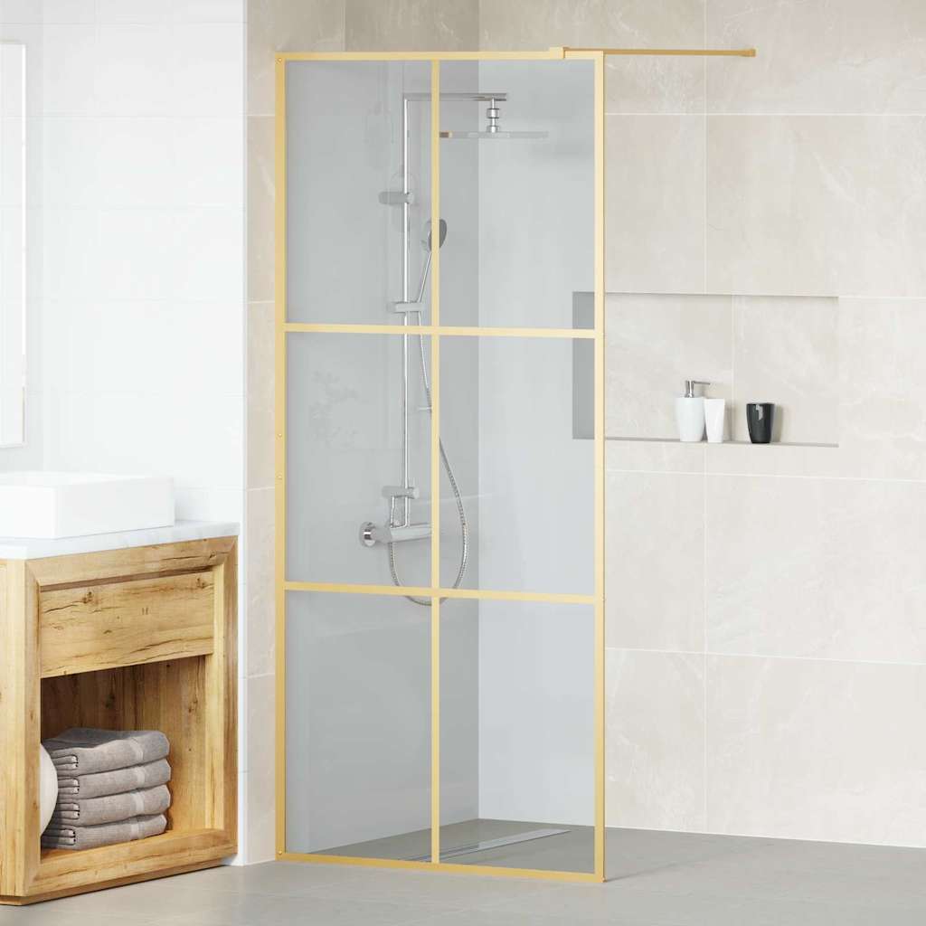 Ściana prysznicowa typu walk-in złoty 90 x 195 cm vidaXL