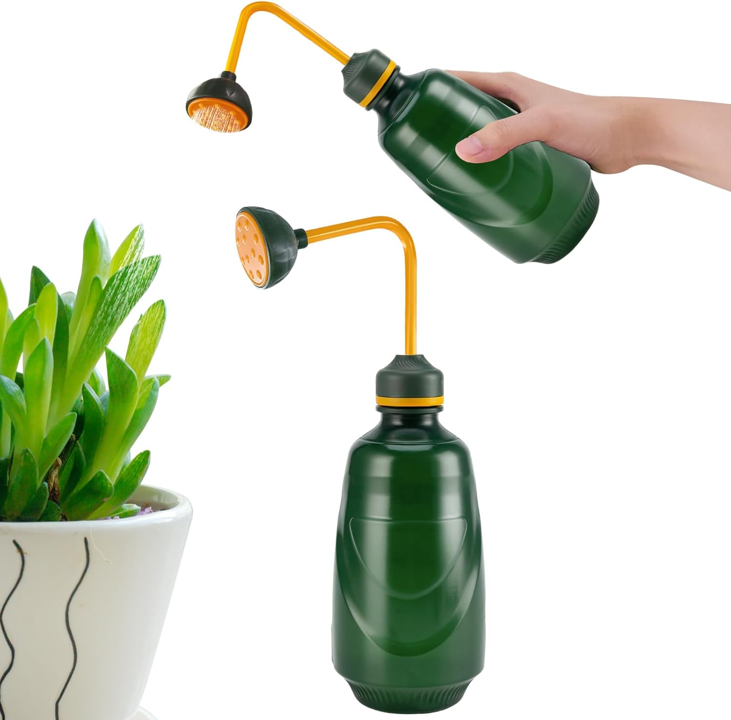 szt. (zielona) 450 ml konewka do roślin doniczkowych, spryskiwacz ręczny, mała konewka do bonsai, delikatnych roślin i kwiatów