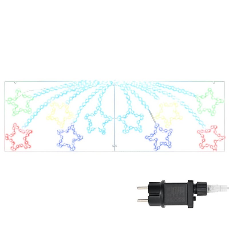 Gwiazda Świąteczna LED 182x58 cm Kolorowe Światło 432 LED Zewnętrzna