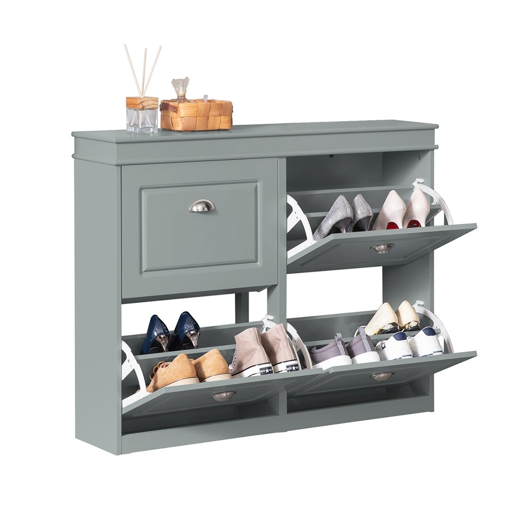 SoBuy Szafka na buty do garderoby z 4 szufladami Organizer FSR79-HG