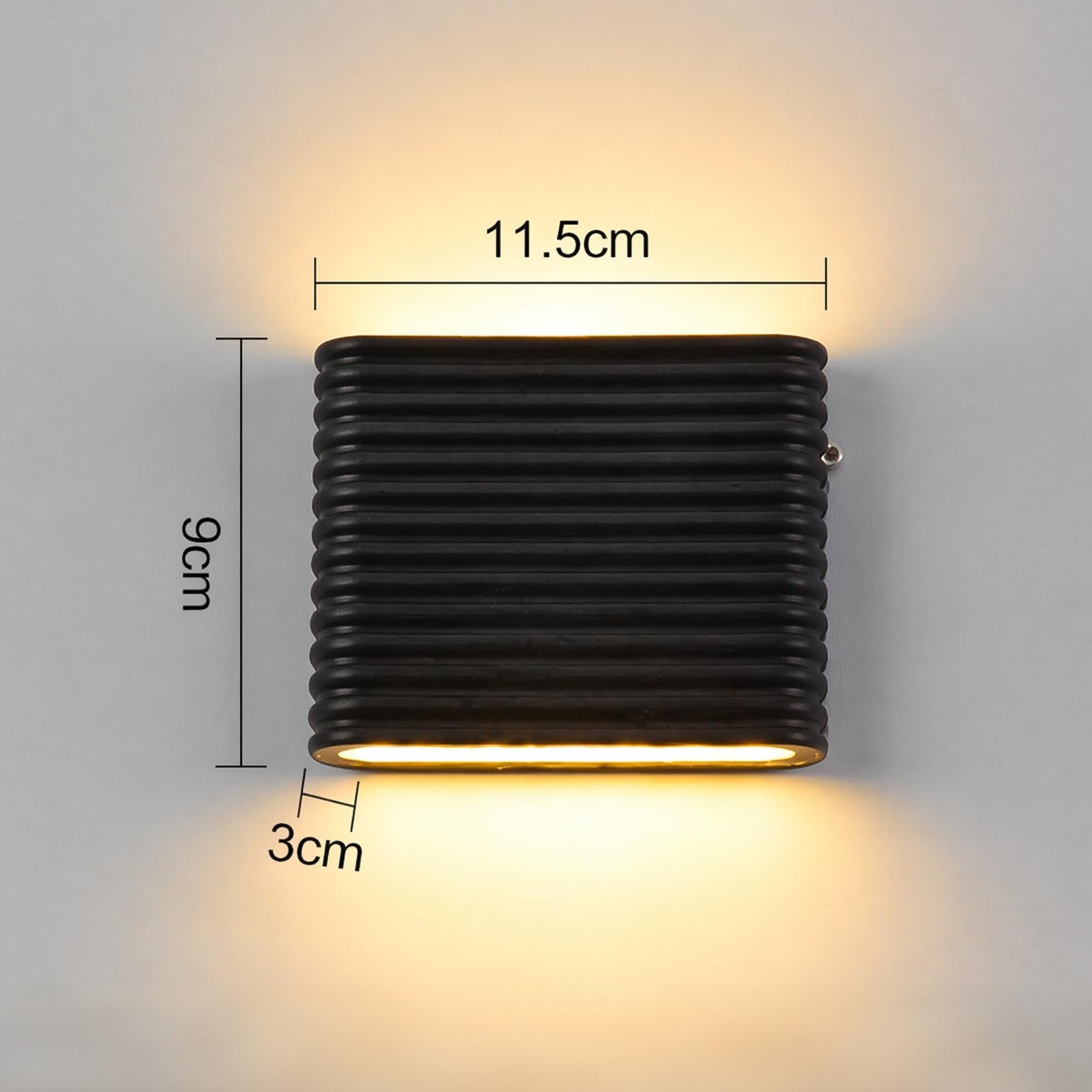 Nowoczesna, minimalistyczna lampa ��cienna LED, wodoodporność IP65, lampka nocna, oświetlenie dekoracyjne wewnętrzne/zewnętrzne, 6 W 3000 K