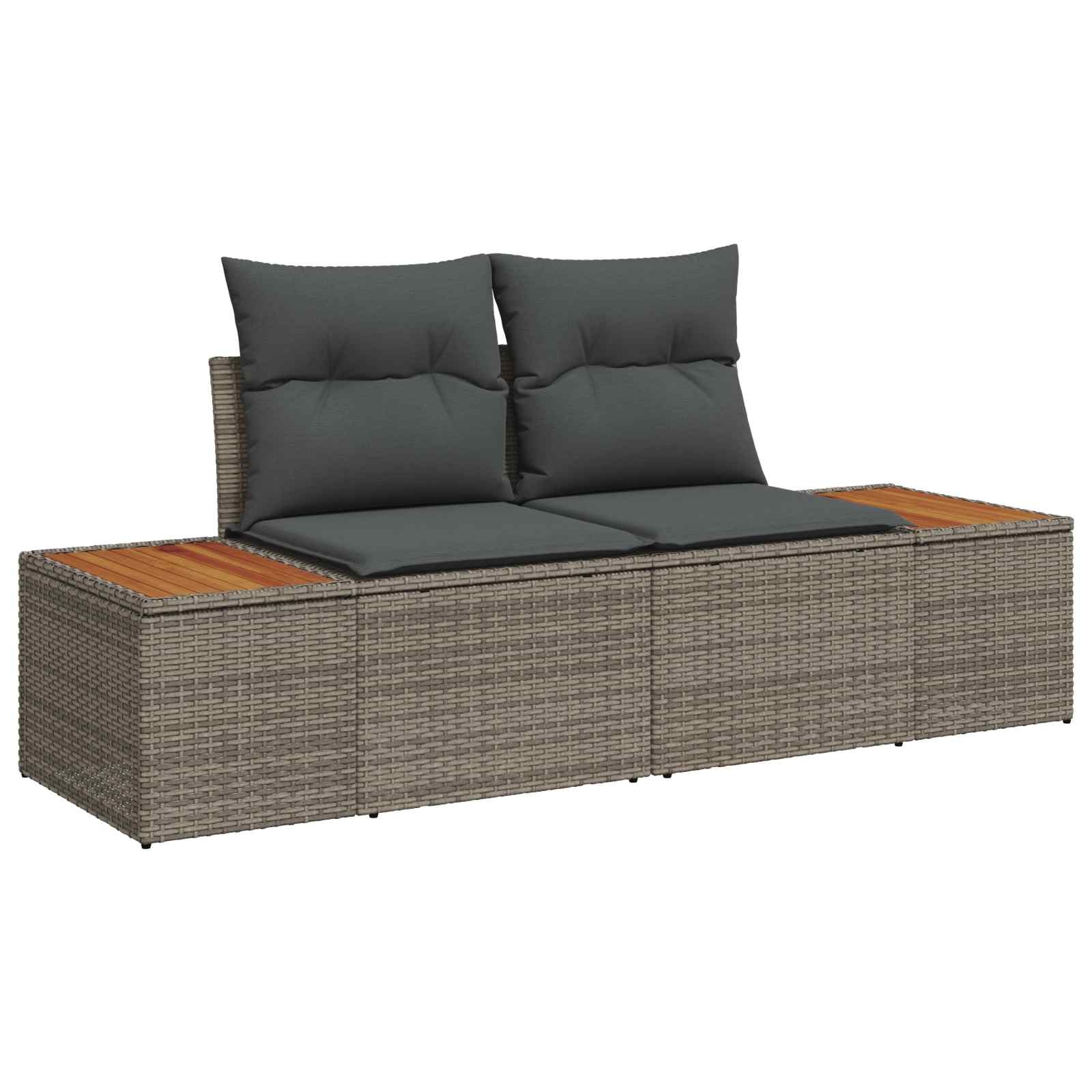 Sofa Ogrodowa Szary 184 x 62 x 85cm polirattan