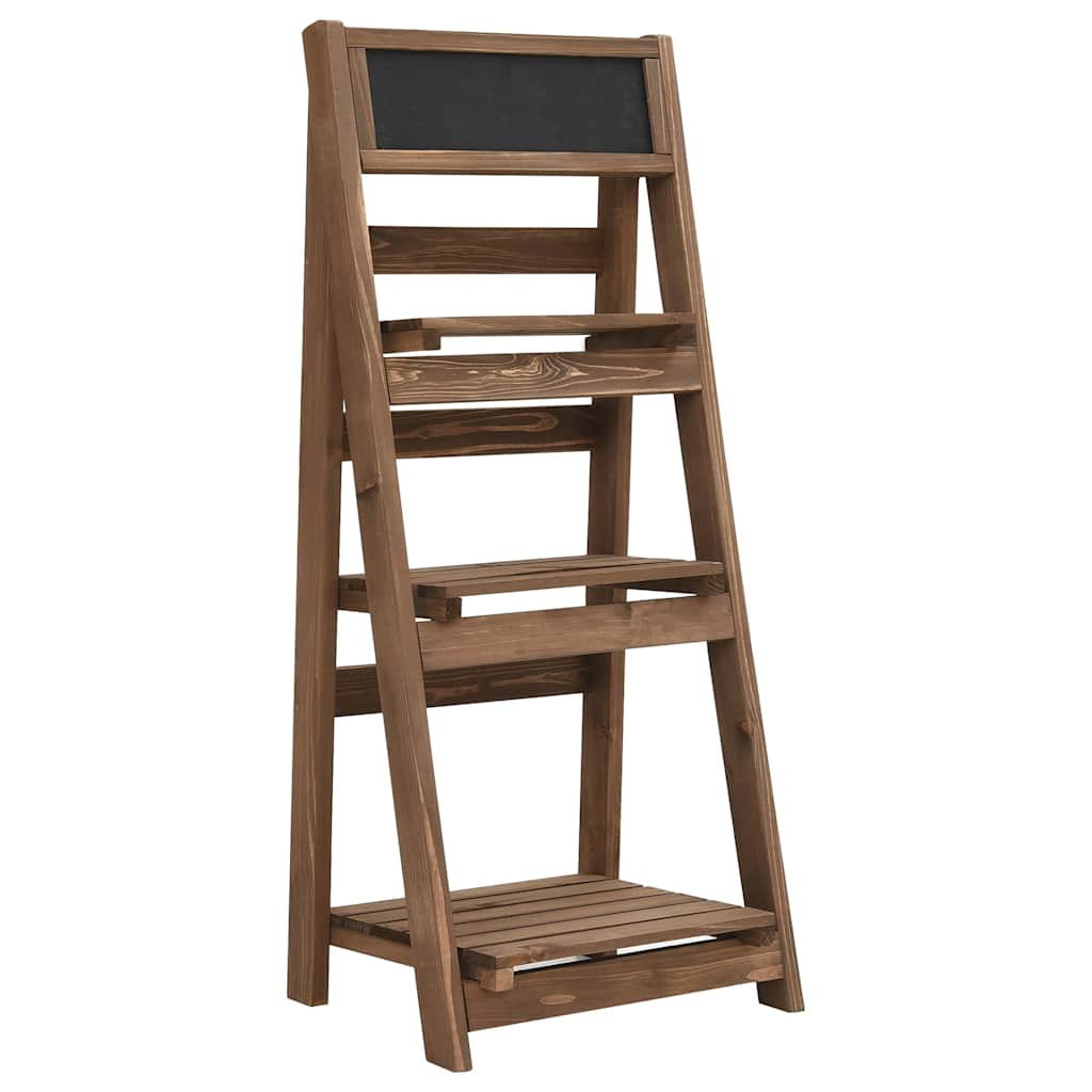 Stojak na Rośliny Drewniany 90 cm z Półkami