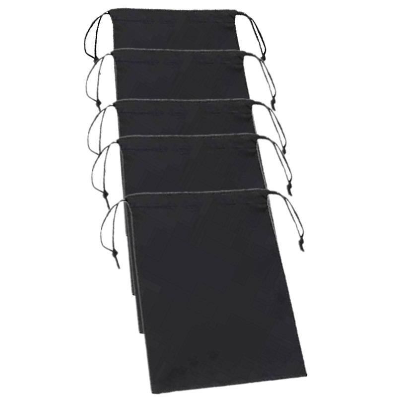 5 czarnych woreczków Oxford-Nylon 15x20 cm do elektroniki, kabli, narzędzi i akcesoriów