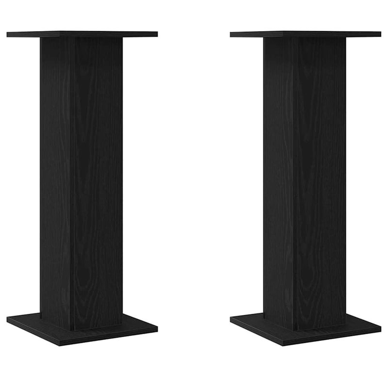 2x Stojak na Rośliny 80 cm Czarny Dąb 30x30x80 cm do Ogrodu
