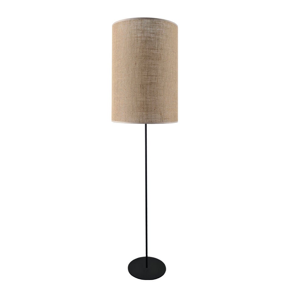 Lampa stojąca podłogowa 170 cm czarna z jutowym abażurem 1xE27 20W LAMEGO 2025 Shilo