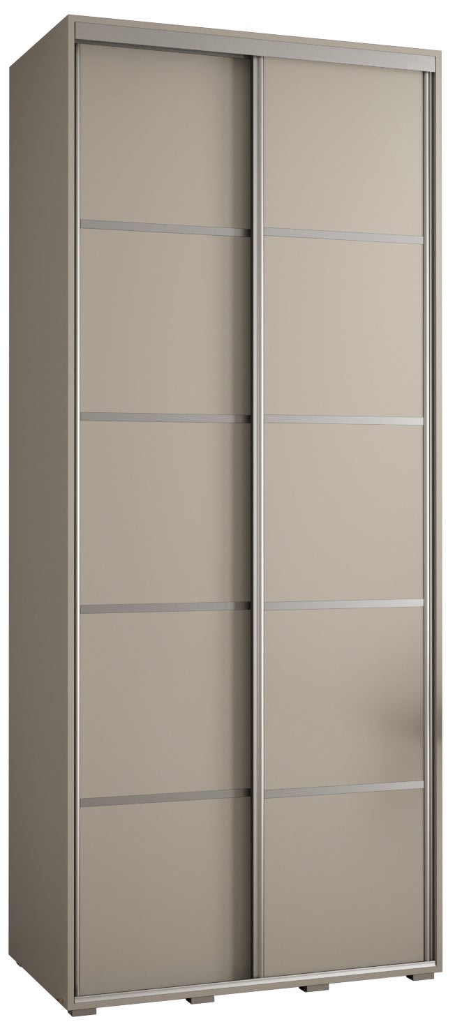 Szafa przesuwna wysoka Dakota 4 110 x 45 x 235,2 cm kaszmir + u. Srebrny - Abiks Meble