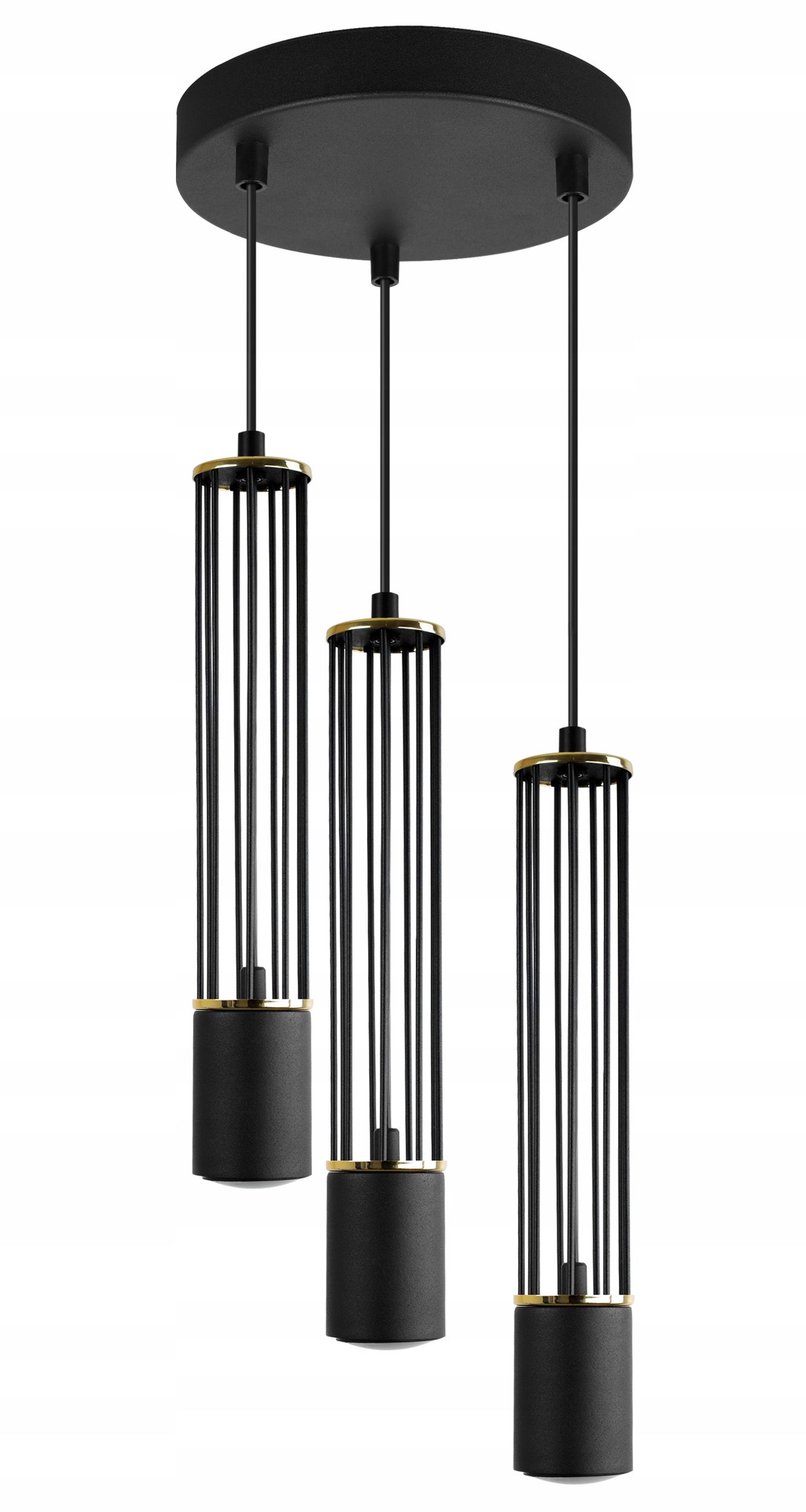 Lampa sufitowa wisząca Light Home LH Aria 3x GU10 okragły 19,5cm czarny/złoty