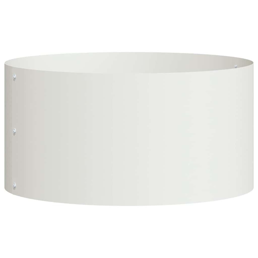 Pierścień doniczki Biały 40 x 40 x 20 cm Stal zimnogięta