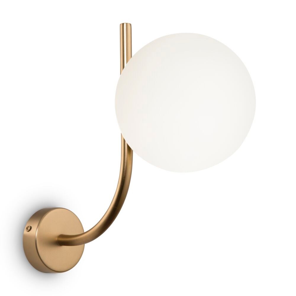 Lampa ścienna złota, biała kula Rendez-vous Maytoni MOD109WL-01BS