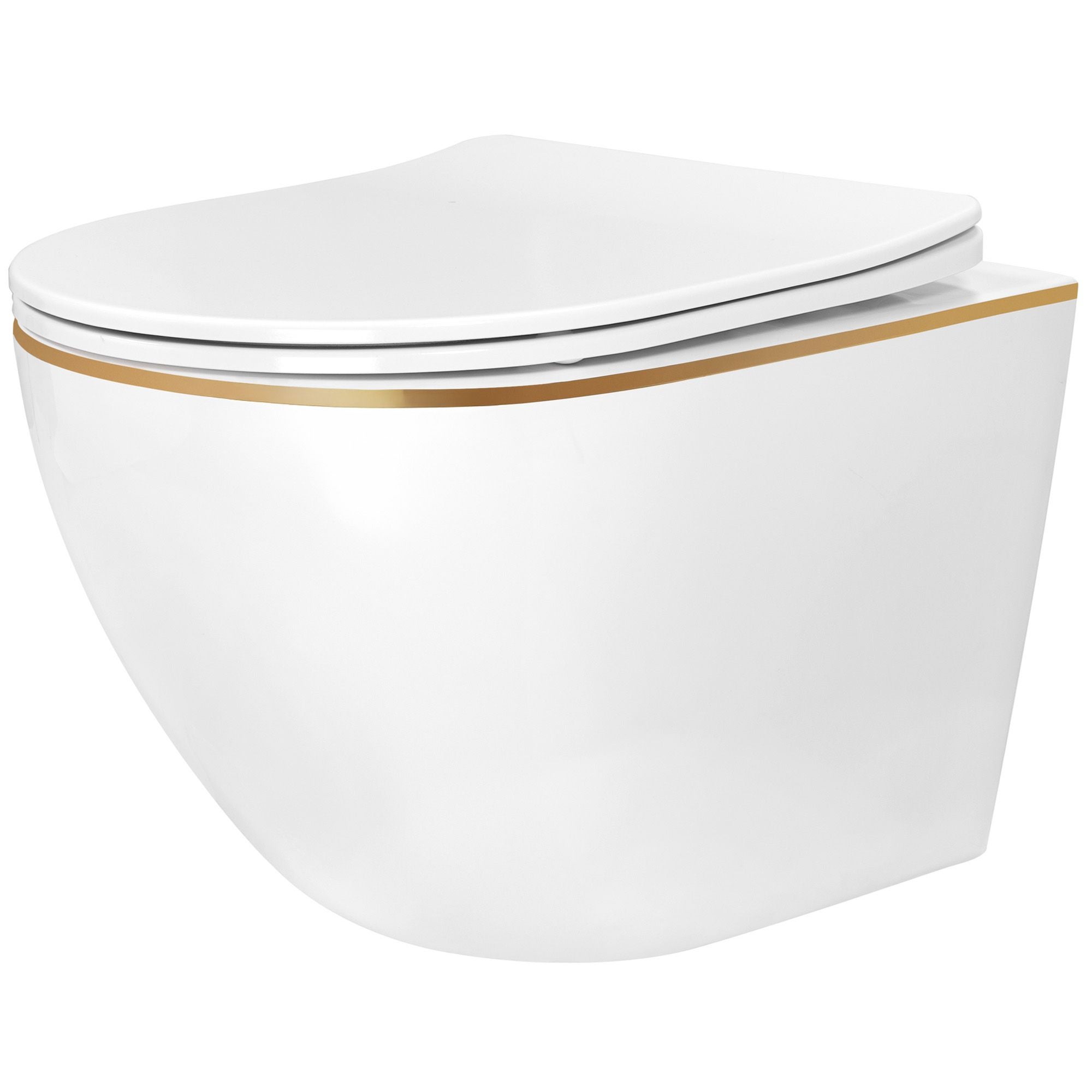 Misa Wc Podwieszana Rea Nfq Gold Edge Złoty 49 X 35,5