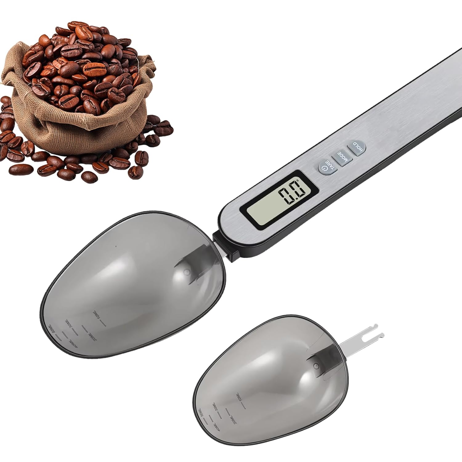 Elektroniczna miarka, skala od 0,1 g do 500 g, precyzyjna, z ekranem LCD, wyjmowana i zmywalna mini waga kuchenna do gotowania