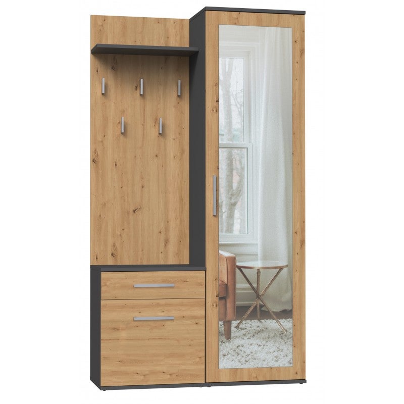 Topeshop GARD DUO ANT/ART KPL Szafka na korytarz, Antracyt/Artisan