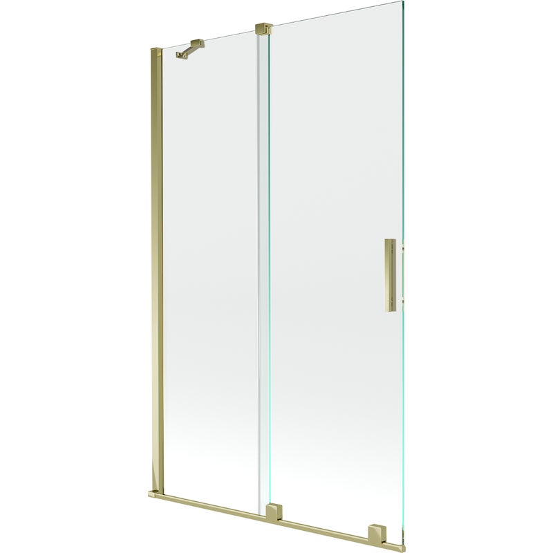 Mexen Velar parawan nawannowy 2-skrzydłowy rozsuwany 110 x 150 cm, transparent, złoty - 896-110-000-01-50