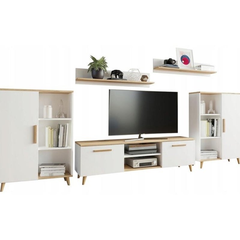 Meblościanka OSLO 2 artisan-biały skandynawski
