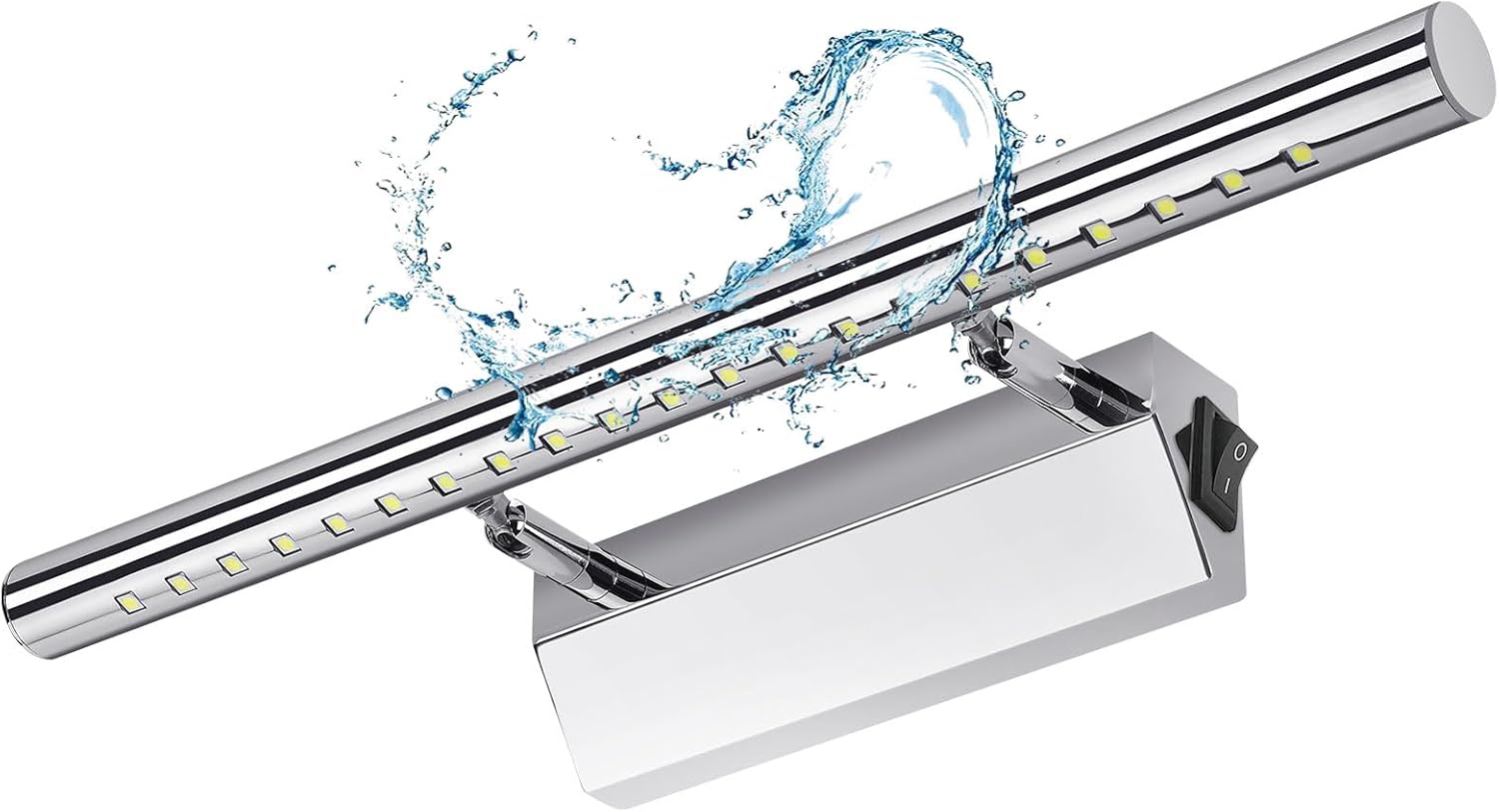 40 cm kinkiet łazienkowy z przełącznikiem LED 5 W Lampa łazienkowa ścienna Światło obrazowe Wodoodporne IP44 Regulowane 180° Oświetlenie Dekoracyjne