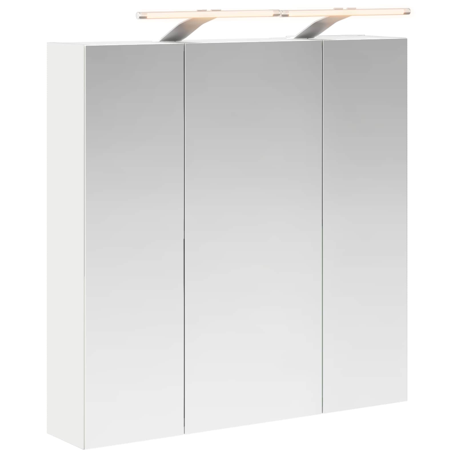 Szafka z lustrem do łazienki Biały 70 x 14,5 x 70 cm