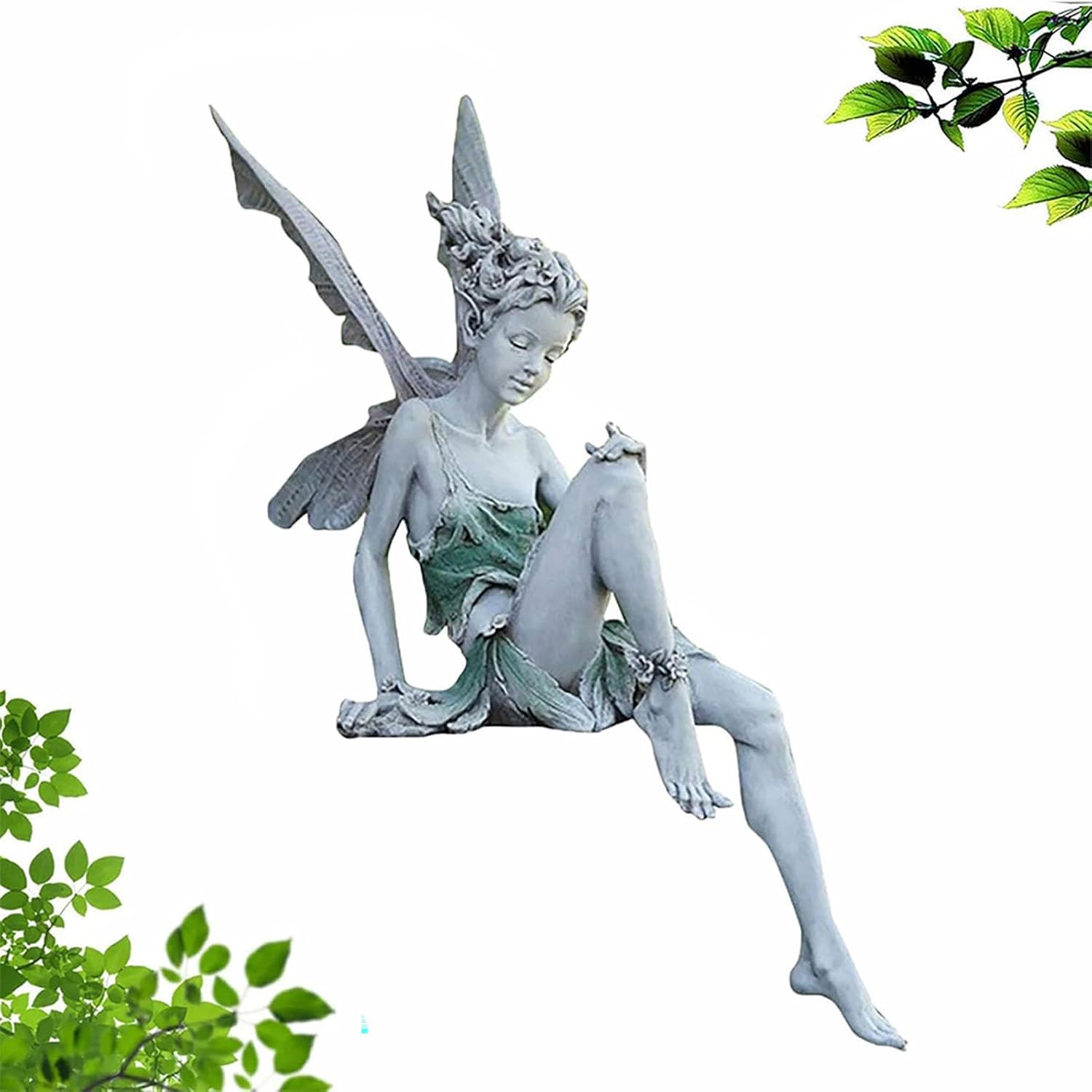 Magiczna figura wróżki z żywicy, mini elf 22 cm, dekoracja do ogrodu na zewnątrz.