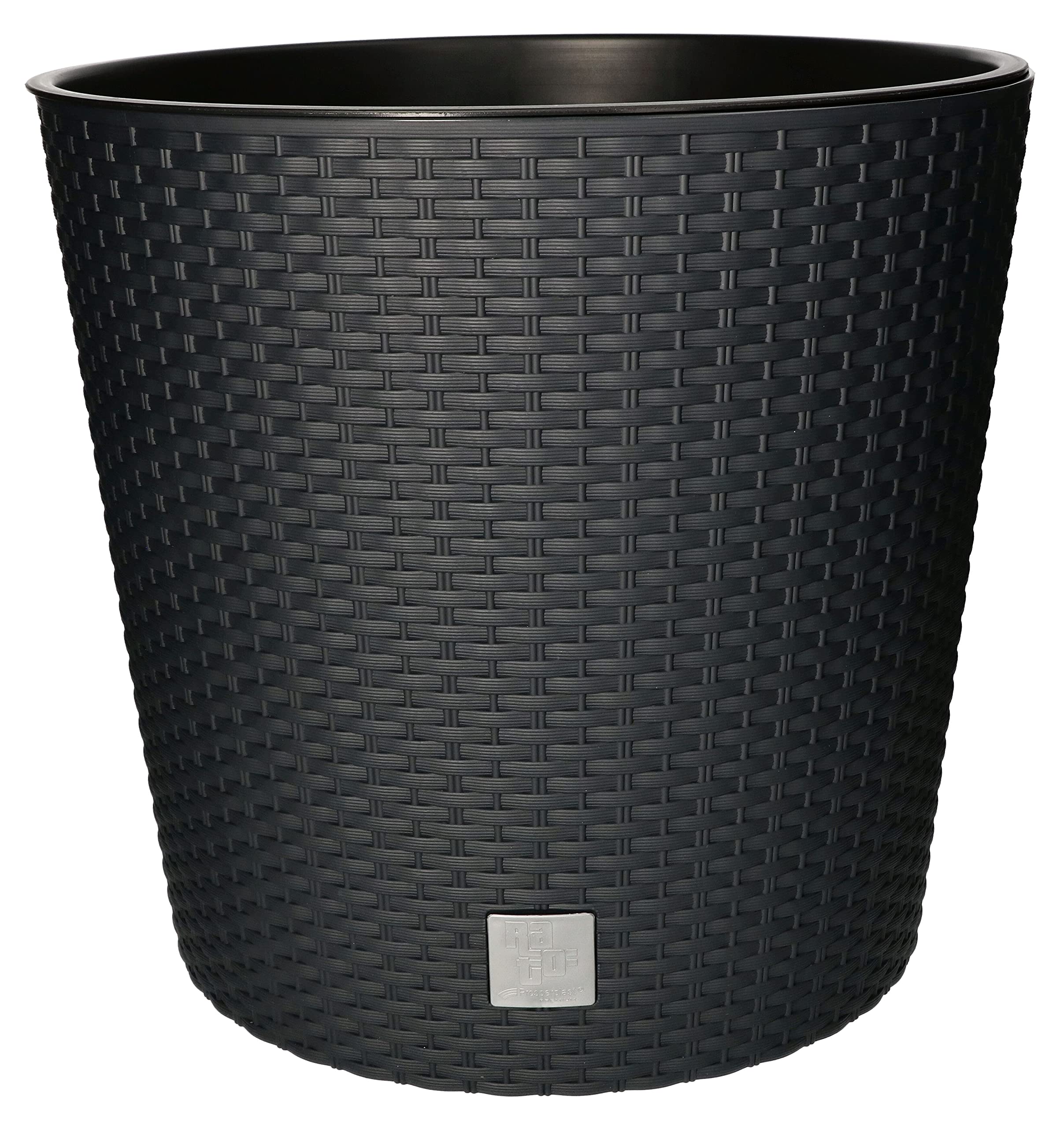 Doniczka rattan osłona donica antracyt 400 + wkład - KOTARBAU