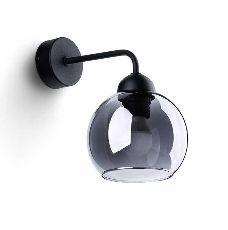 Applique Acier Noir E27 1 Alino