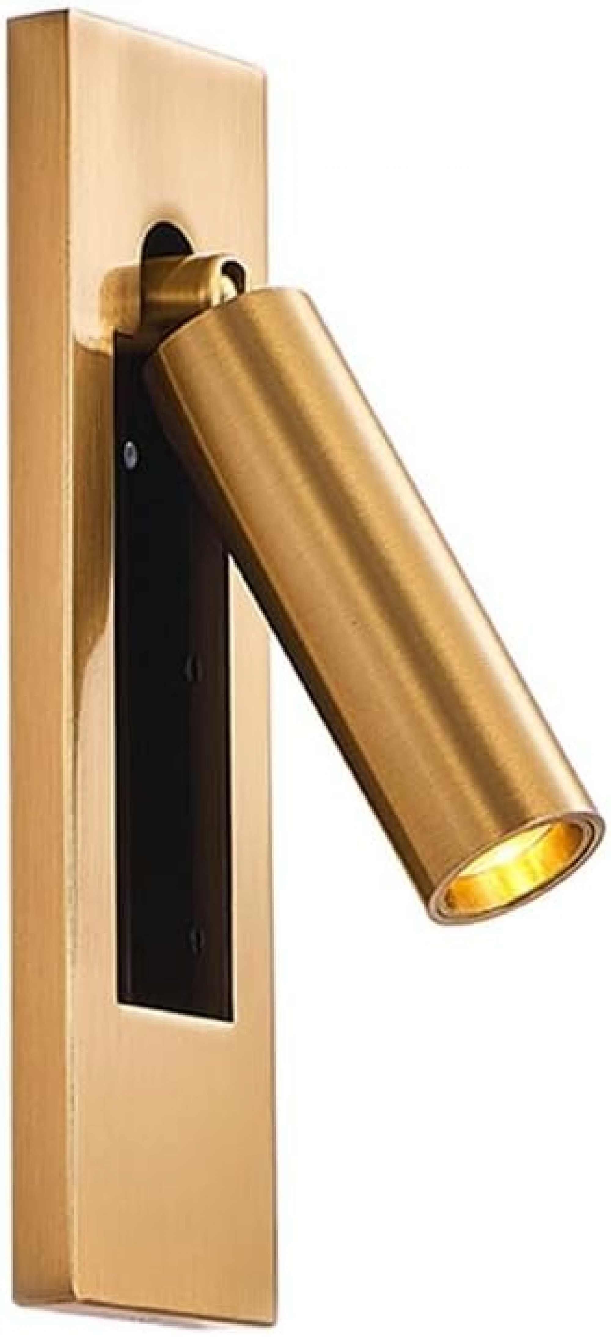 Lampka LED do czytania w sypialni, obrót 350°, składana pod kątem 90°, 3W ciepłe światło (kolor miedziany)