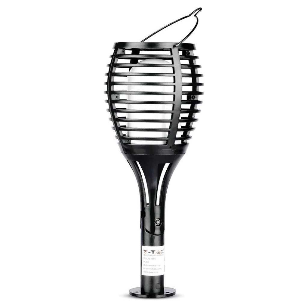 Wielofunkcyjna latarka solarna LED 0,45 W z efektem płomienia, 2200 K, IP44
