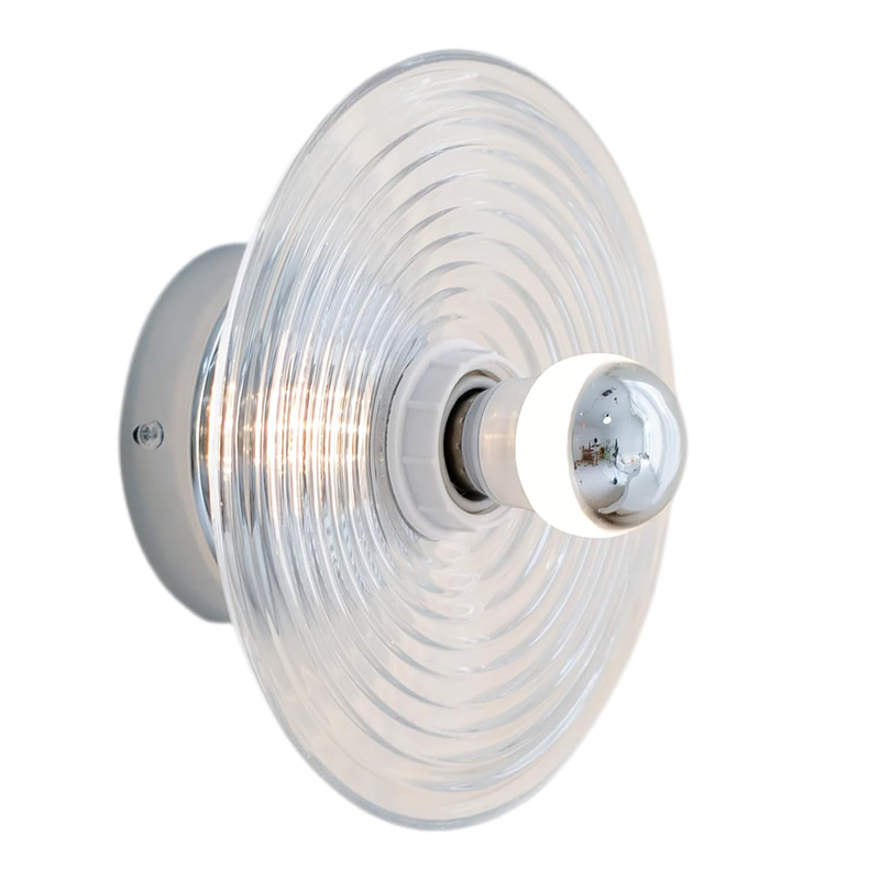 Nowoczesna, minimalistyczna spiralna lampa ścienna LED, klosz z przezroczystego szkła, współczesny design [Klasa energetyczna E]