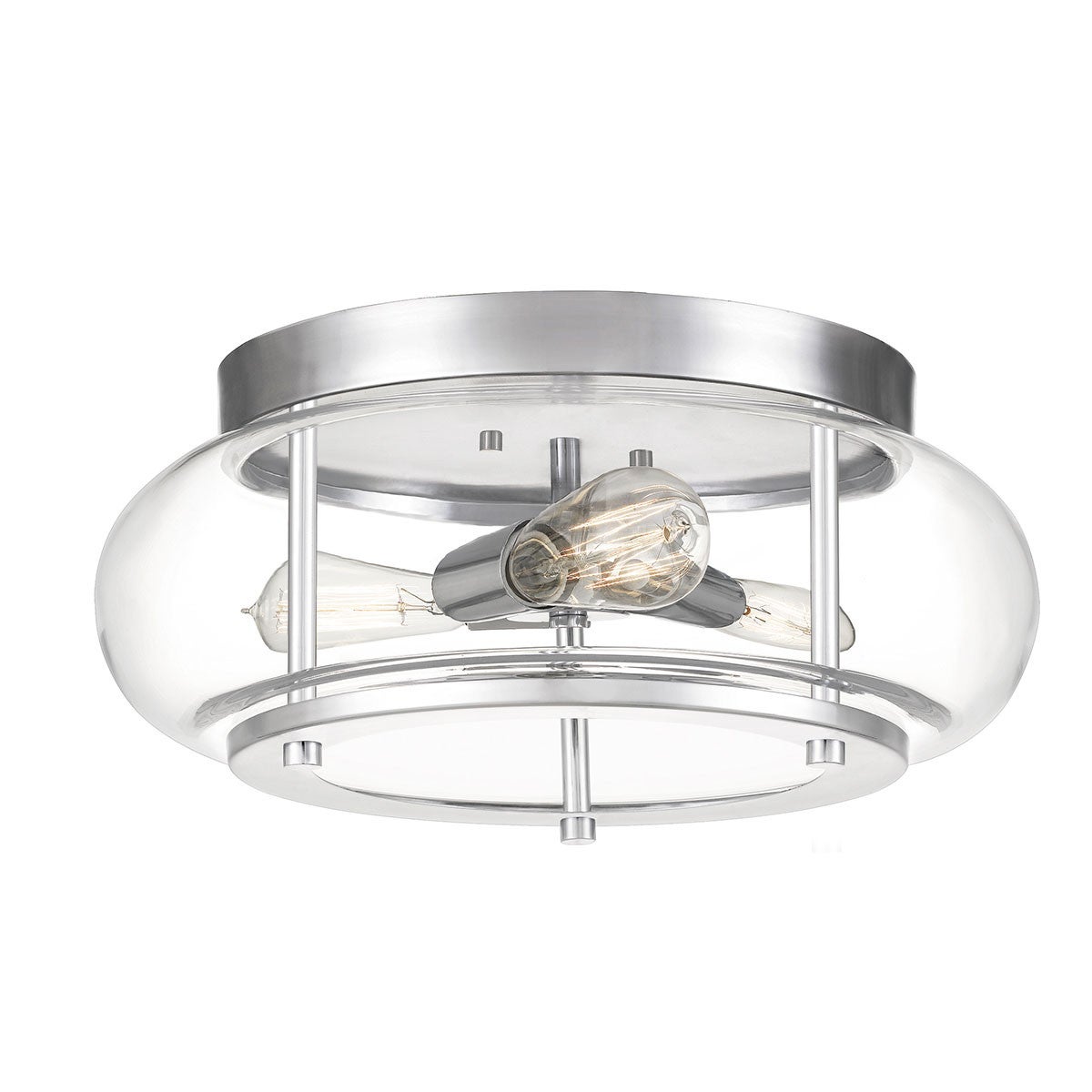 Plafonnier Quoizel Verre transparent,acier Chrome poli