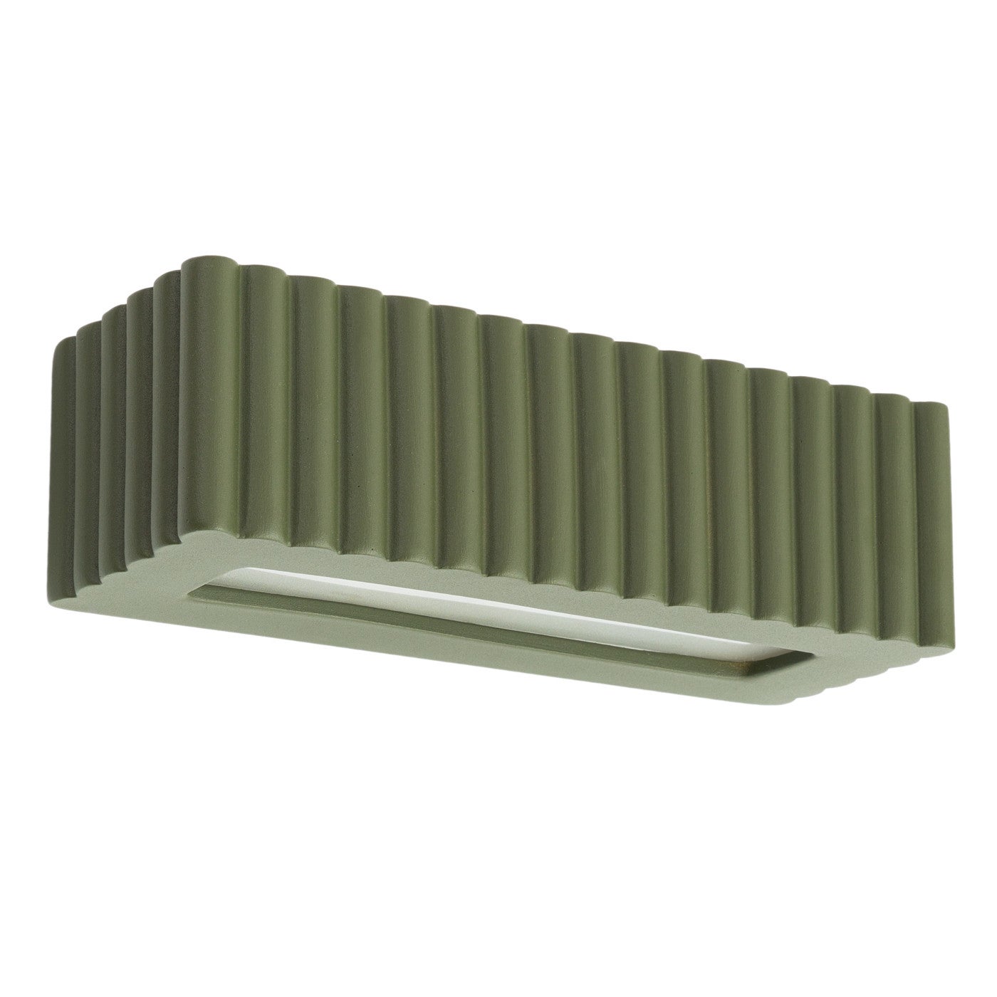 Kinkiet ceramiczny Sollux Lighting RIGATA zielony oliwkowy