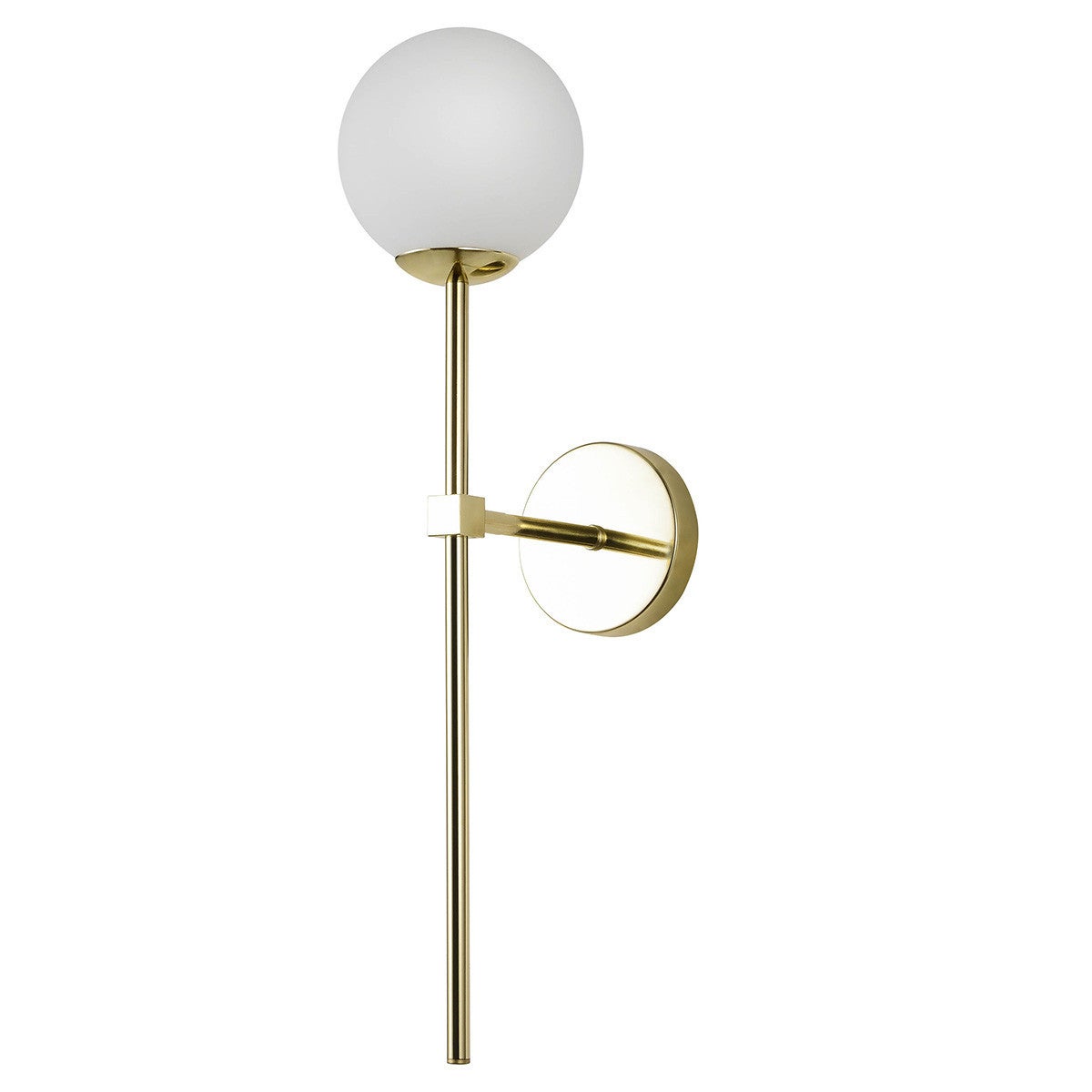 Złota lampa ścienna IP44 G9 Piruleta opalowe szkło łazienka elegancki styl