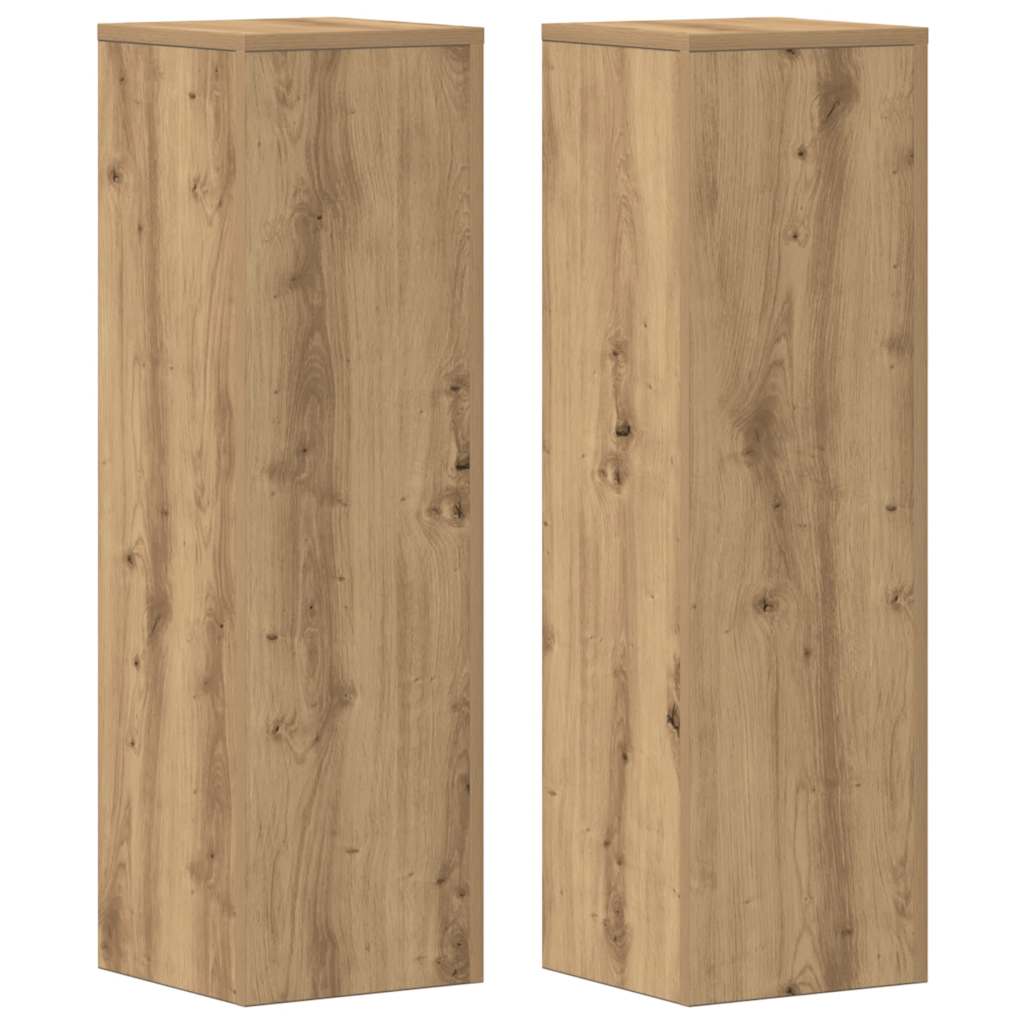 2x Stojak na Rośliny 80 cm Dąb Artisan 25x25x80 cm do Salonu