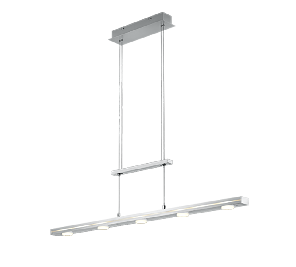 Żyrandol LED LACAL srebrny Trio 379190707