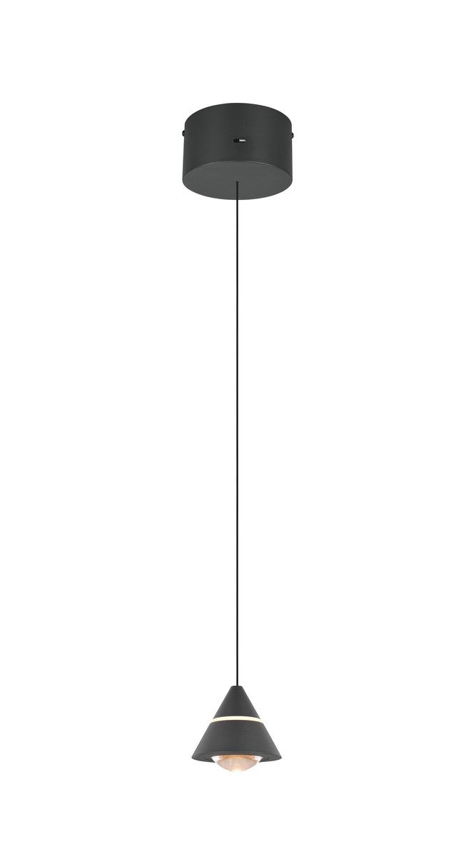 Lampa wisząca LED ROMEO 7W Odcienie bieli 700lm metal czarna wym:200x14,5x14,5cm IP20 Trio