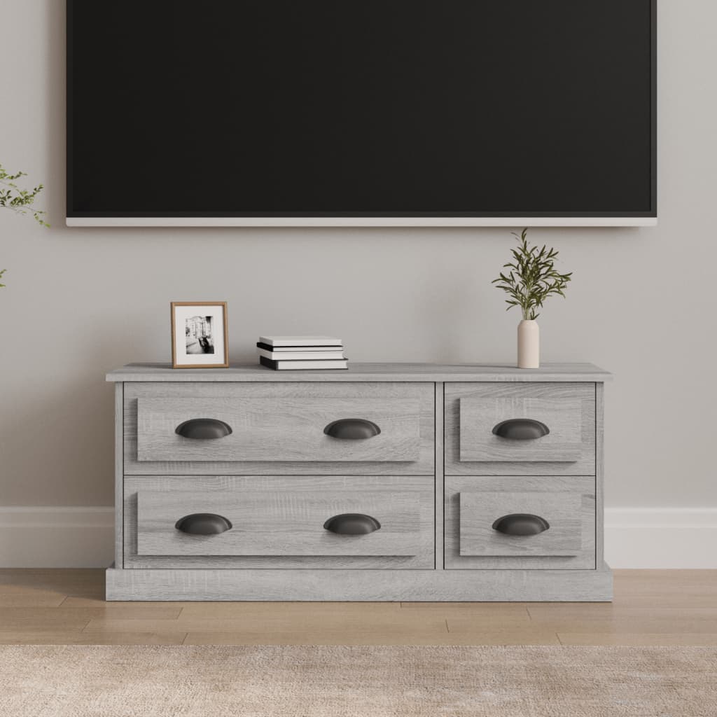 vidaXL Szafka TV, szary dąb sonoma, 100x35,5x45 cm