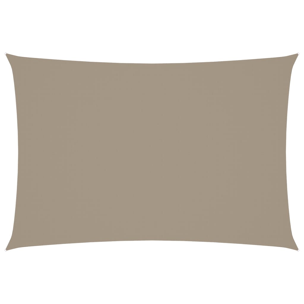 Żagiel przeciwsłoneczny prostokątny z tkaniny Oxford, 3 x 5 m, kolor taupe
