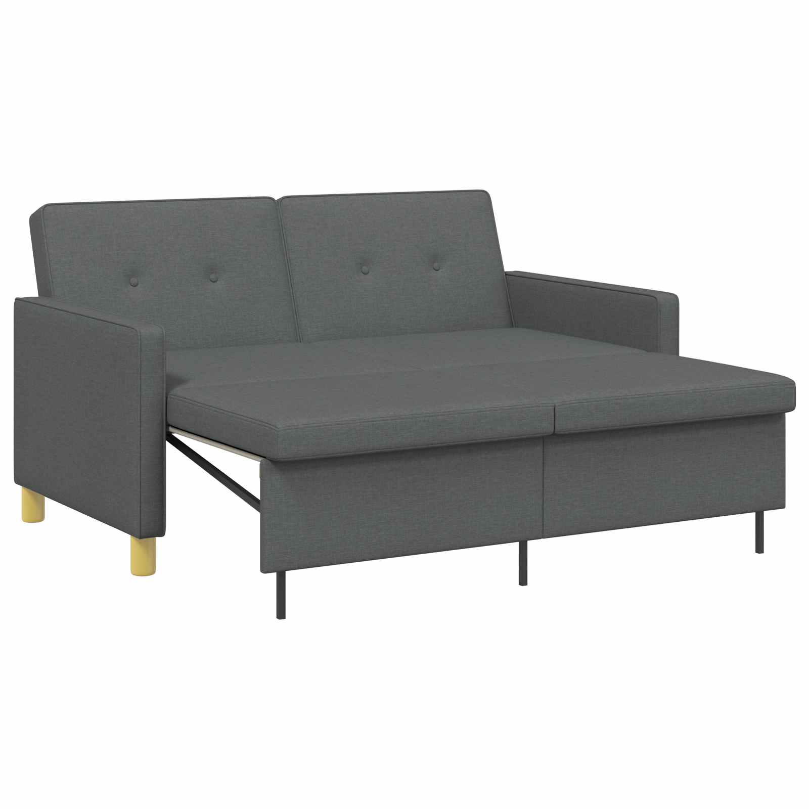 Rozkładana sofa ciemnoszary tkanina