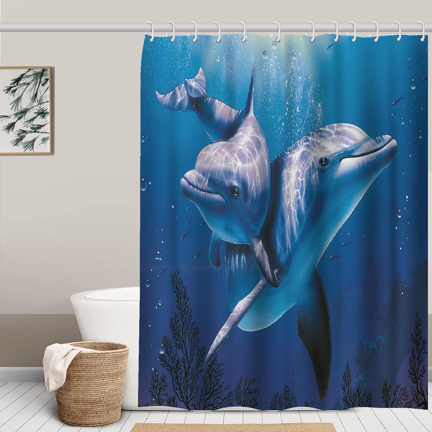 Zasłona Prysznicowa 100% Poliester do Wanny i Łazienki, Zmywalna, Odporna na Pleśń i Antybakteryjna 180 x 180 cm