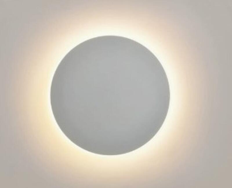 Okrągła, biała lampa ścienna LED, 17 W, z funkcją ściemniania trójkolorowego, przeznaczona do sypialni, klatek schodowych itp., średnica 30 cm.