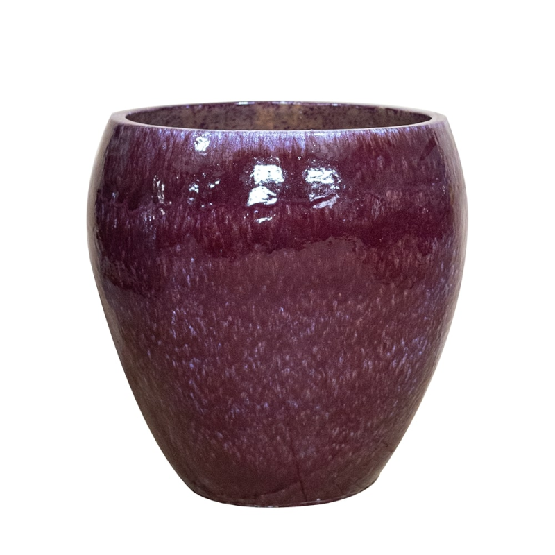 Donica ceramiczna Provencelia LAFONTAINE Liliowy, sred.28 x H32 cm, mrozoodporna, rękodzieło, szkliwiona